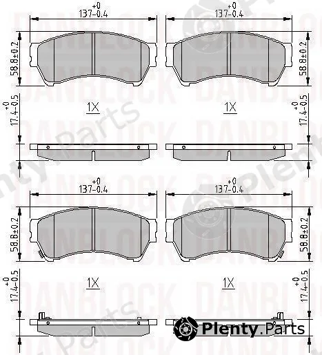 Danblock DB510568 — Brake Pad Set, disc brake