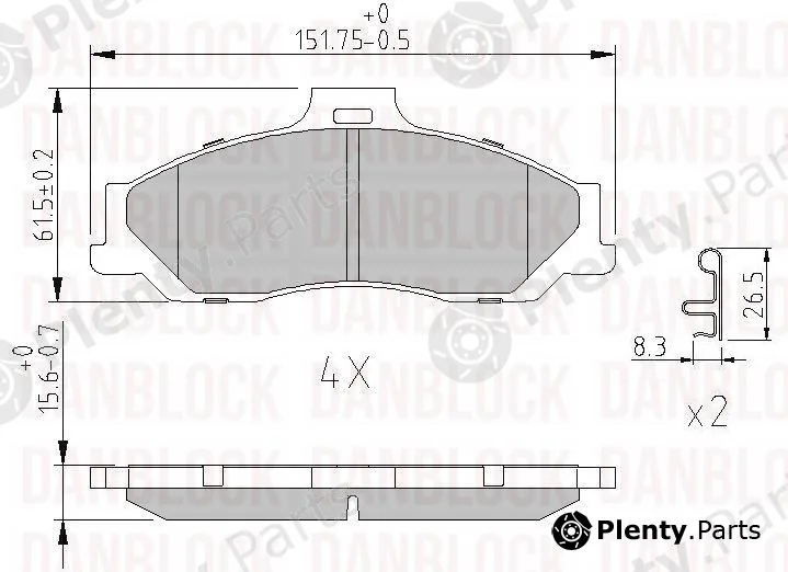Danblock DB510780 — Brake Pad Set, disc brake