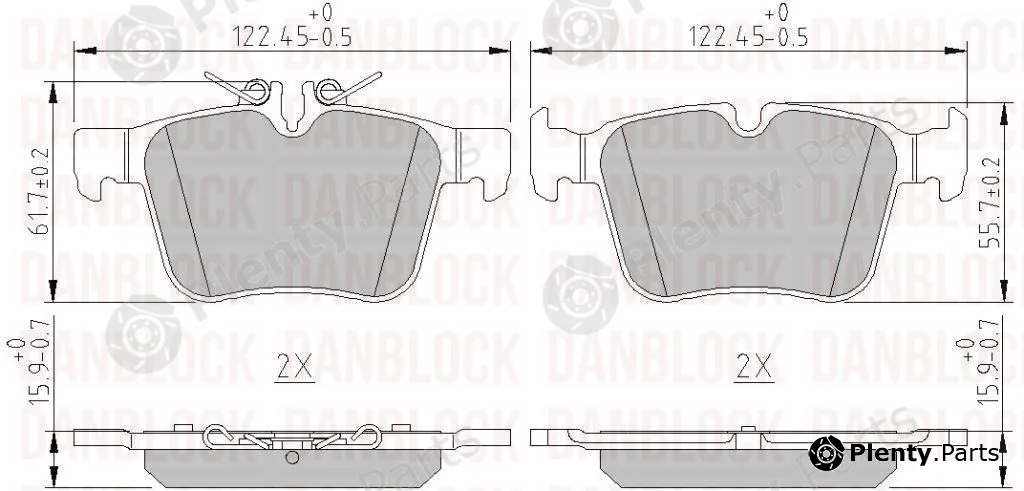 Danblock DB511189 — Brake Pad Set, disc brake
