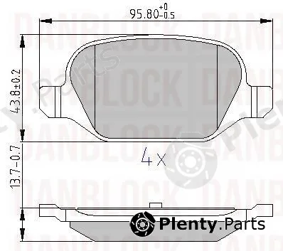 Danblock DB510832 — Brake Pad Set, disc brake