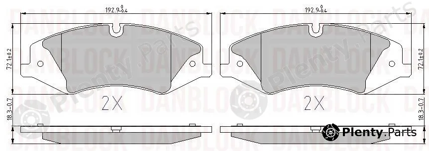 Danblock DB510001 — Brake Pad Set, disc brake