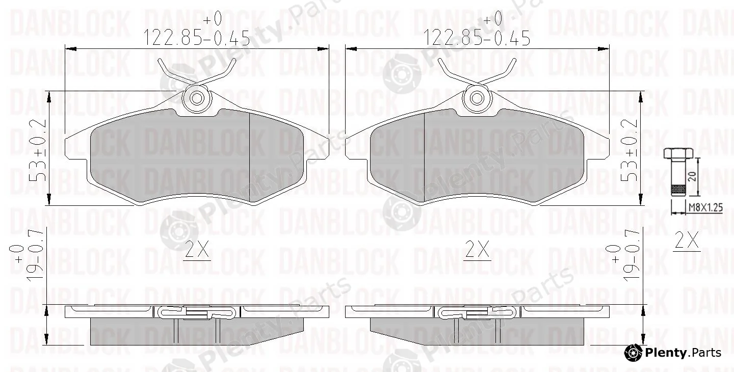 Danblock DB510407 — Brake Pad Set, disc brake