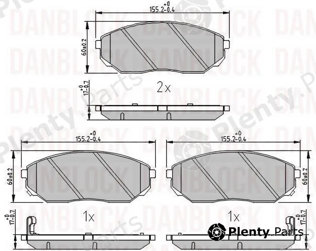 Danblock DB510217 — Brake Pad Set, disc brake