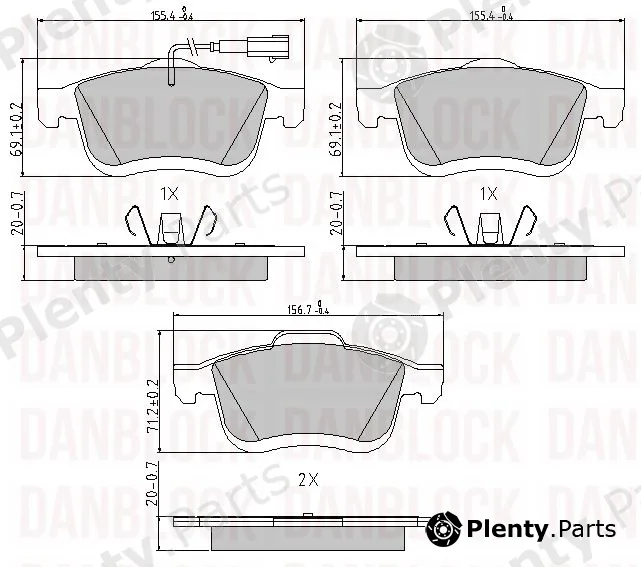 Danblock DB510751 — Brake Pad Set, disc brake