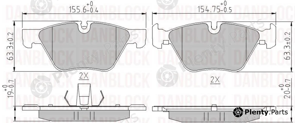 Danblock DB511497 — Brake Pad Set, disc brake