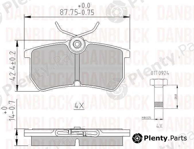 Danblock DB510344 — Brake Pad Set, disc brake
