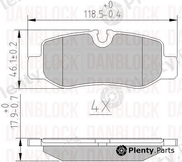 Danblock DB511232 — Brake Pad Set, disc brake