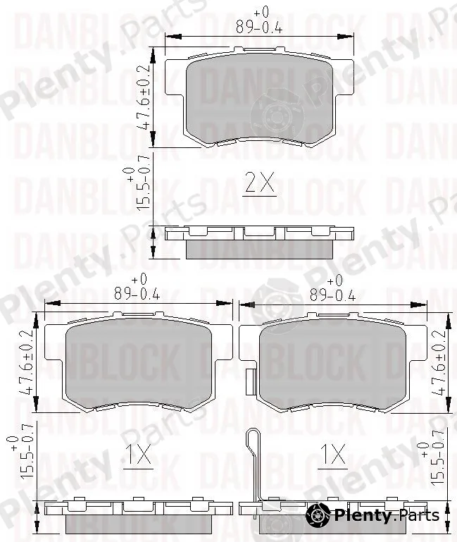 Danblock DB510601 — Brake Pad Set, disc brake