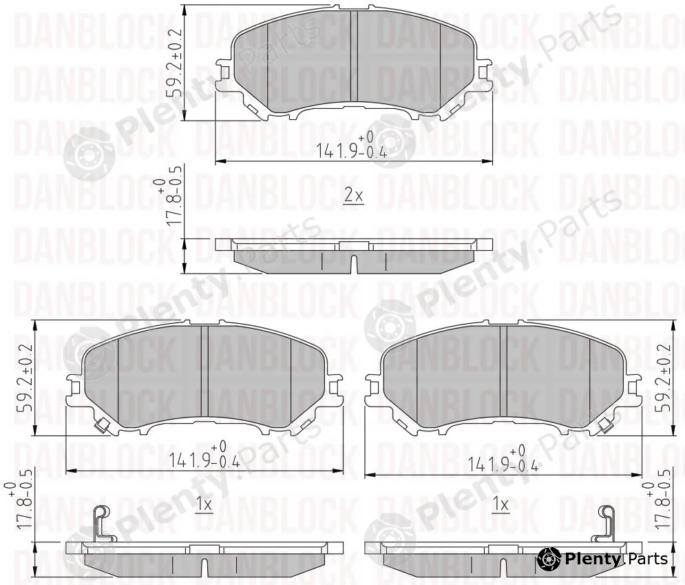 Danblock DB511229 — Brake Pad Set, disc brake