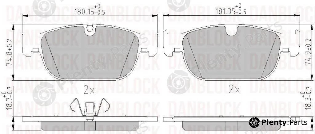 Danblock DB511359 — Brake Pad Set, disc brake