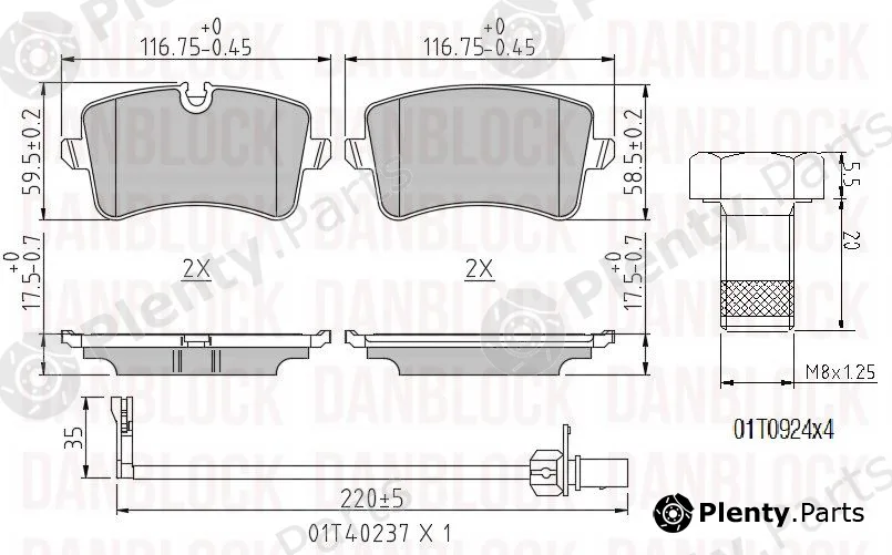 Danblock DB511071 — Brake Pad Set, disc brake