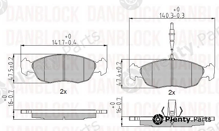 Danblock DB510133 — Brake Pad Set, disc brake
