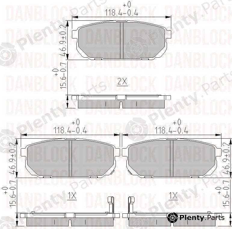 Danblock DB510220 — Brake Pad Set, disc brake