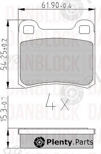 Danblock DB510128 — Brake Pad Set, disc brake