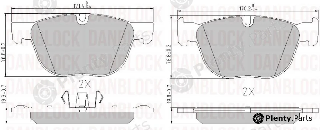 Danblock DB510597 — Brake Pad Set, disc brake