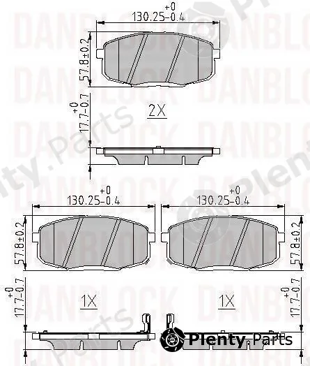 Danblock DB510569 — Brake Pad Set, disc brake