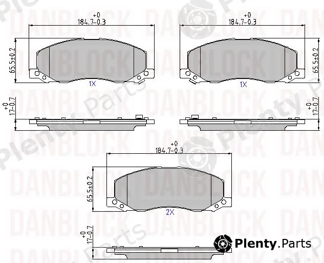 Danblock DB510659 — Brake Pad Set, disc brake