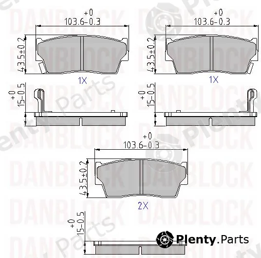 Danblock DB510256 — Brake Pad Set, disc brake