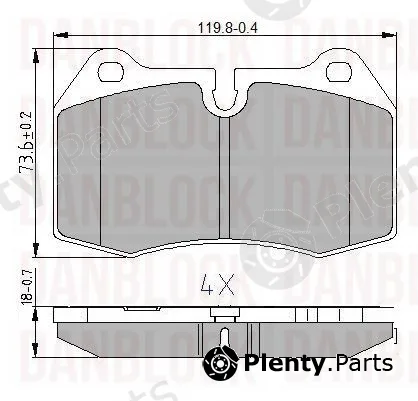 Danblock DB510501 — Brake Pad Set, disc brake