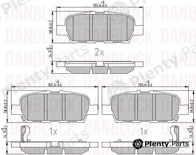 Danblock DB511090 — Brake Pad Set, disc brake