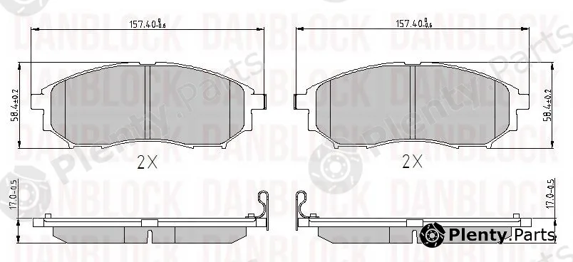 Danblock DB510522 — Brake Pad Set, disc brake