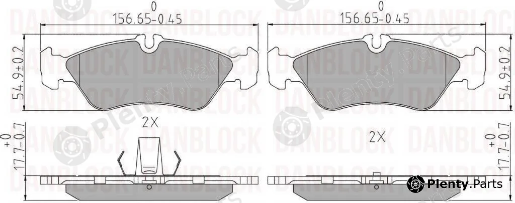 Danblock DB510636 — Brake Pad Set, disc brake
