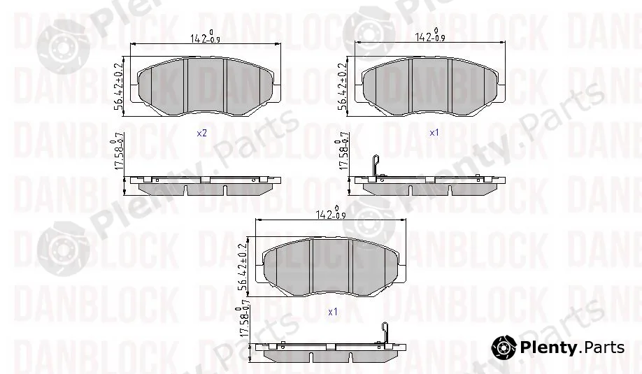 Danblock DB510699 — Brake Pad Set, disc brake