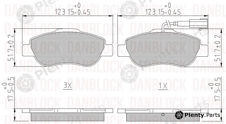 Danblock DB510559 — Brake Pad Set, disc brake