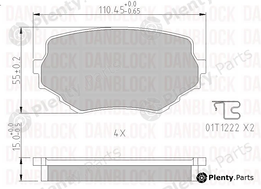 Danblock DB510451 — Brake Pad Set, disc brake
