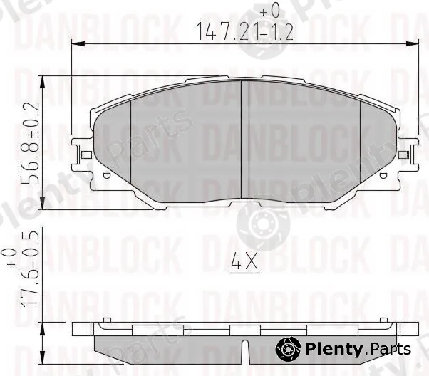 Danblock DB510500 — Brake Pad Set, disc brake