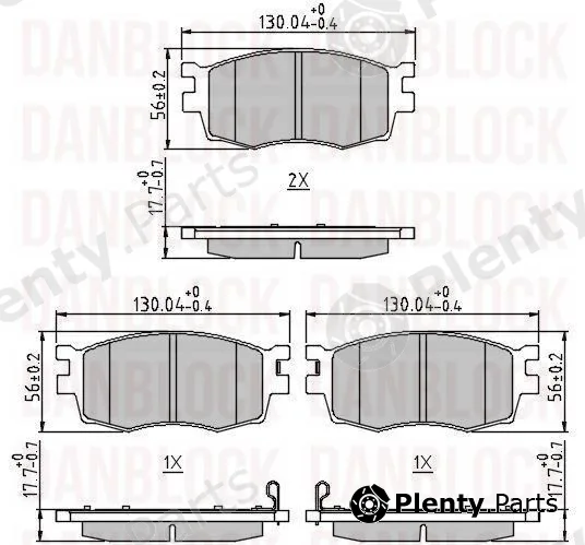 Danblock DB510537 — Brake Pad Set, disc brake