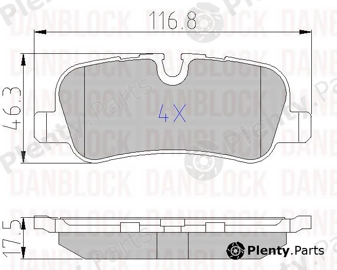 Danblock DB510544 — Brake Pad Set, disc brake