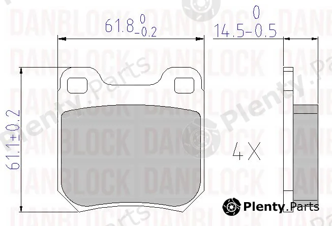 Danblock DB510139 — Brake Pad Set, disc brake