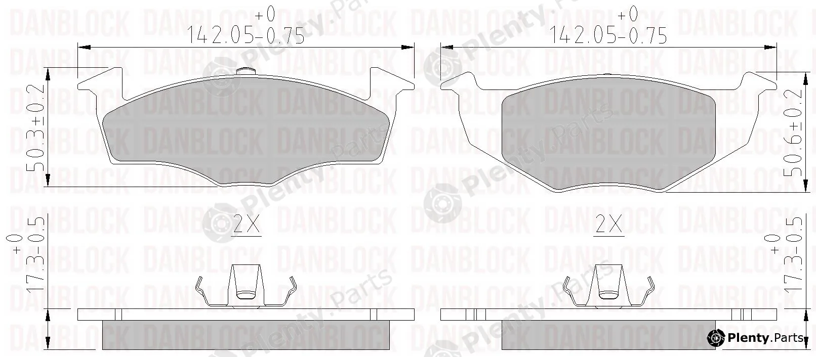 Danblock DB510307 — Brake Pad Set, disc brake