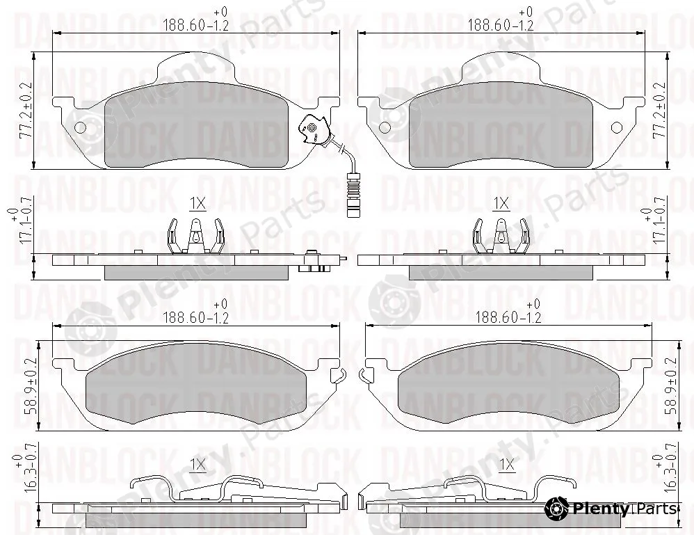 Danblock DB510494 — Brake Pad Set, disc brake