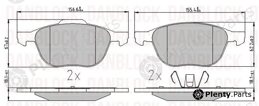 Danblock DB510237 — Brake Pad Set, disc brake
