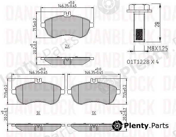 Danblock DB510546 — Brake Pad Set, disc brake