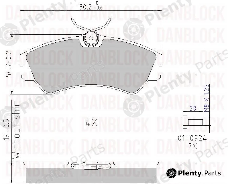 Danblock DB510101 — Brake Pad Set, disc brake