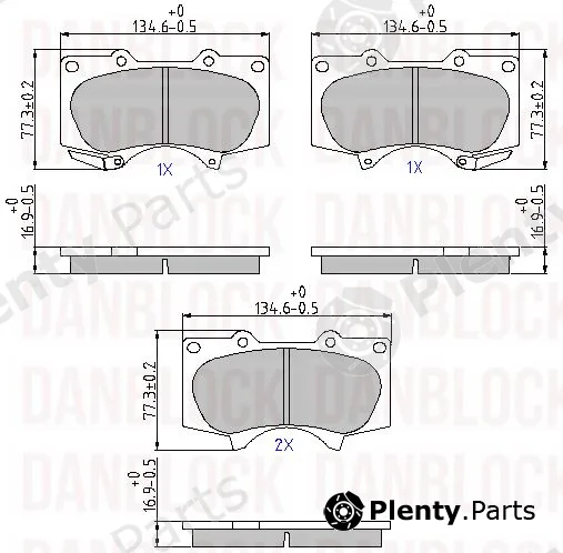 Danblock DB510731 — Brake Pad Set, disc brake