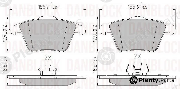 Danblock DB510554 — Brake Pad Set, disc brake
