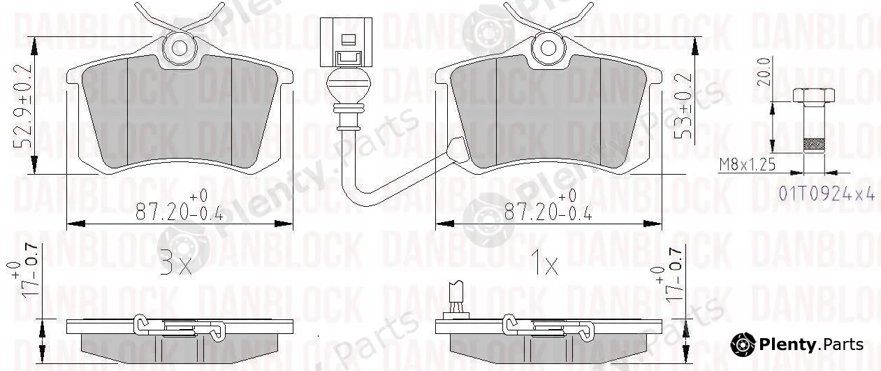Danblock DB510227 — Brake Pad Set, disc brake