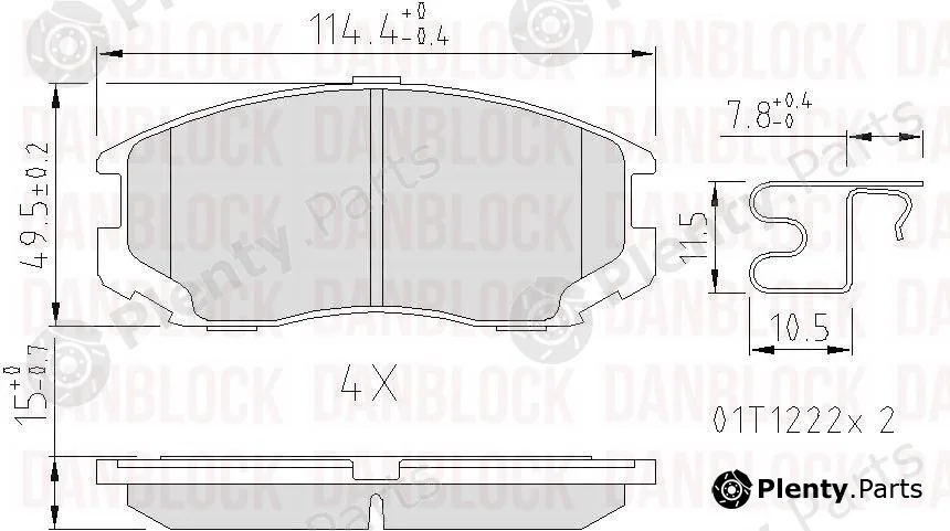 Danblock DB511026 — Brake Pad Set, disc brake