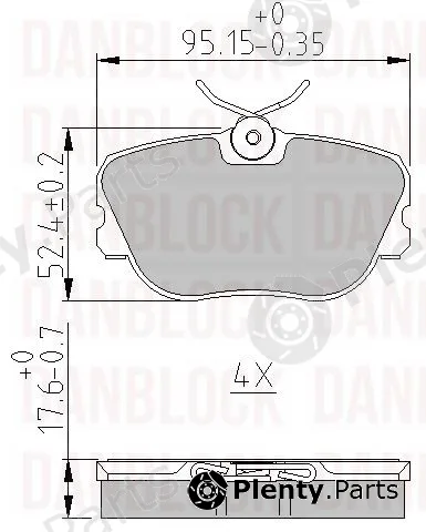 Danblock DB510075 — Brake Pad Set, disc brake