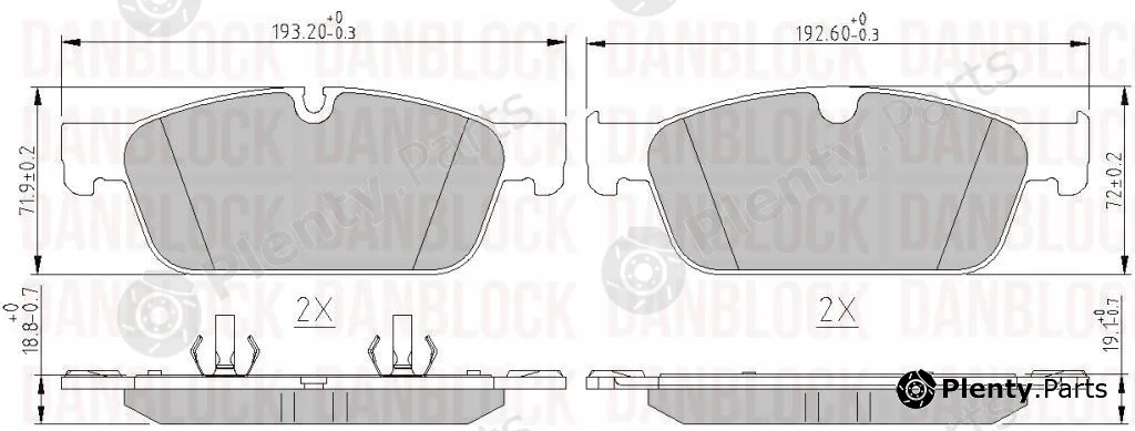 Danblock DB511123 — Brake Pad Set, disc brake