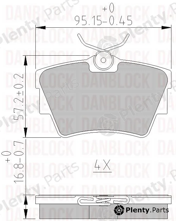 Danblock DB510404 — Brake Pad Set, disc brake