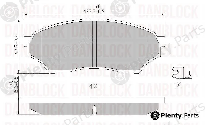 Danblock DB510931 — Brake Pad Set, disc brake