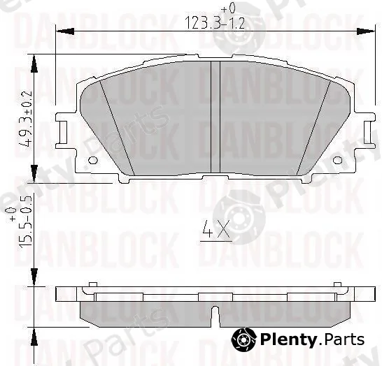 Danblock DB510645 — Brake Pad Set, disc brake