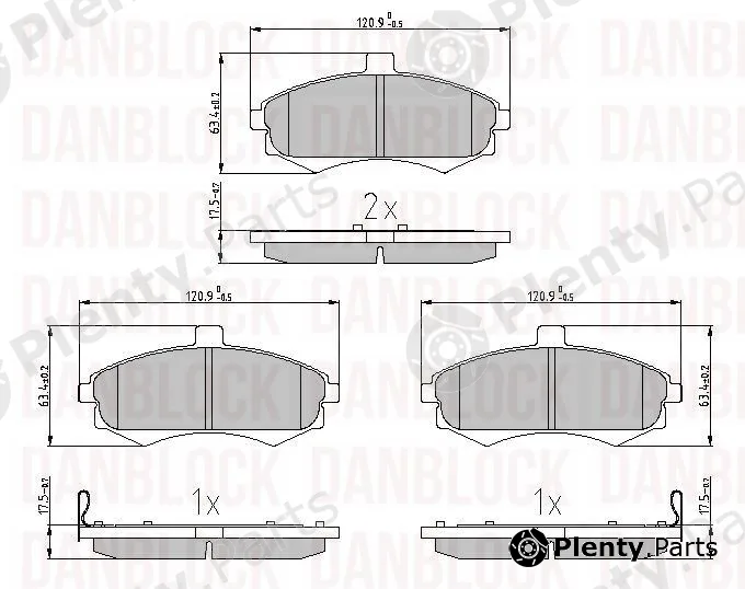 Danblock DB510871 — Brake Pad Set, disc brake