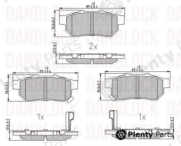 Danblock DB511022 — Brake Pad Set, disc brake