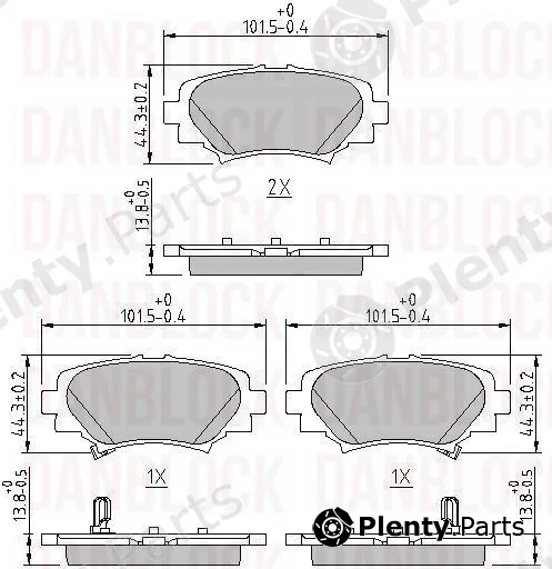 Danblock DB511165 — Brake Pad Set, disc brake
